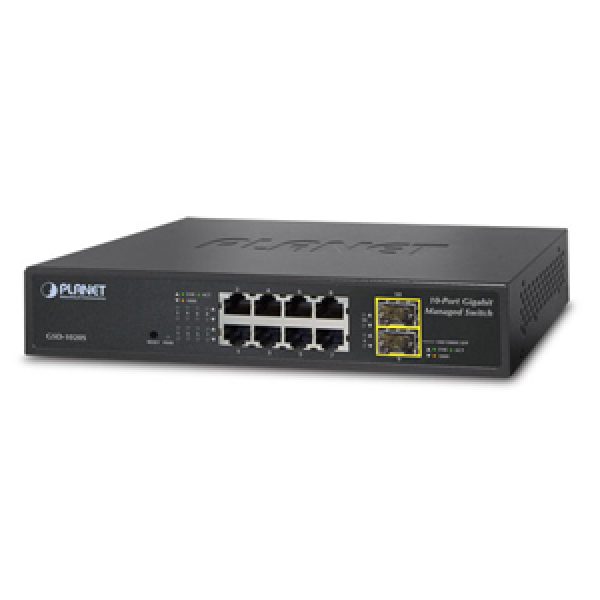 GSD-1020S  8-Port 10/100/1000Mbps+2-Port 100/1000XSFP Managed Ethernet Switch
