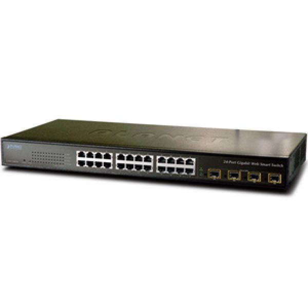 GSW-2404SF 24-Port Web Smart Gigabit Ethernet Switch with 4 Shared SFP