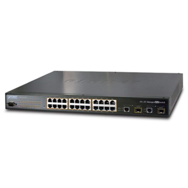 FGSW-2620PVM  24-Port 10/100Mbps + 2 Gigabit TP/SFP Managed PoE Switch