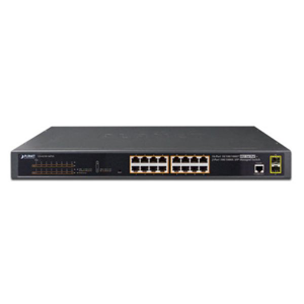GS-4210-16P2S  16-Port 10/100/1000T 802.3at PoE + 2-Port 100/1000X SFP Managed Switch