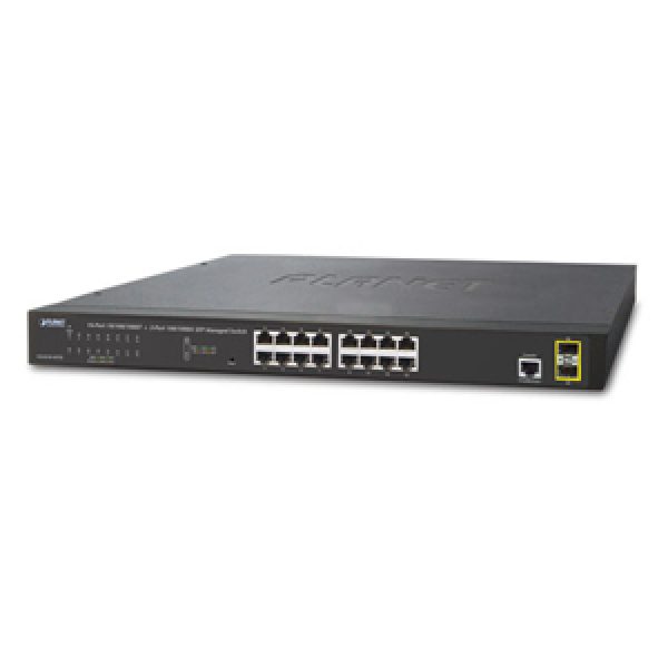 GS-4210-16T2S 16-Port Layer 2 Managed Gigabit Ethernet Switch W/2 SFP Interfaces