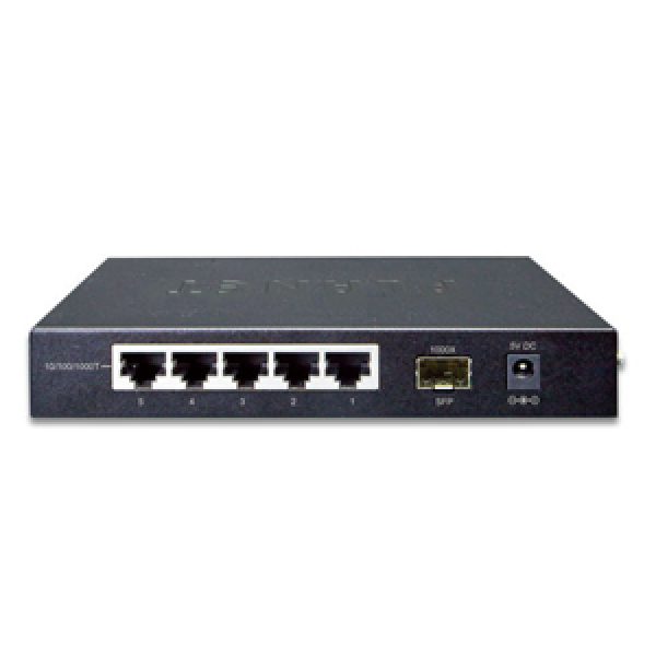 GSD-603F   5-Port 10/100/1000BASE-T + 1-Port 1000BASE-X SFP Gigabit Ethernet Switch