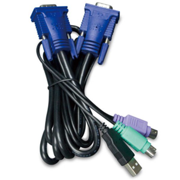 KVM-KC1-3   3M USB KVM Cable with built-in PS2 to USB Converter
